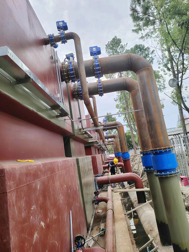 江苏某环保工程废水处理电动蝶阀案例