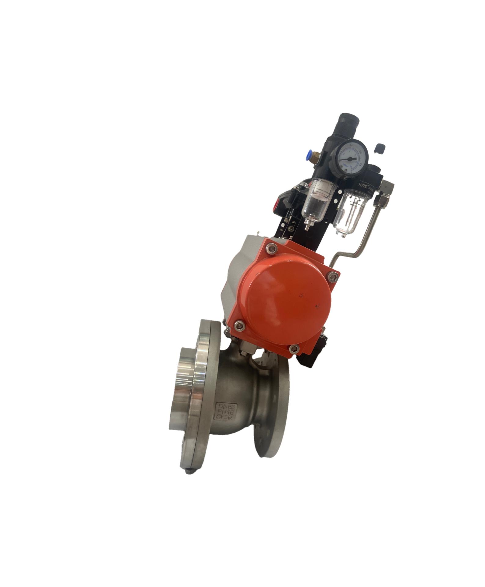 为反应釜量身打造  玮控气动斜杆放料球阀的新选择